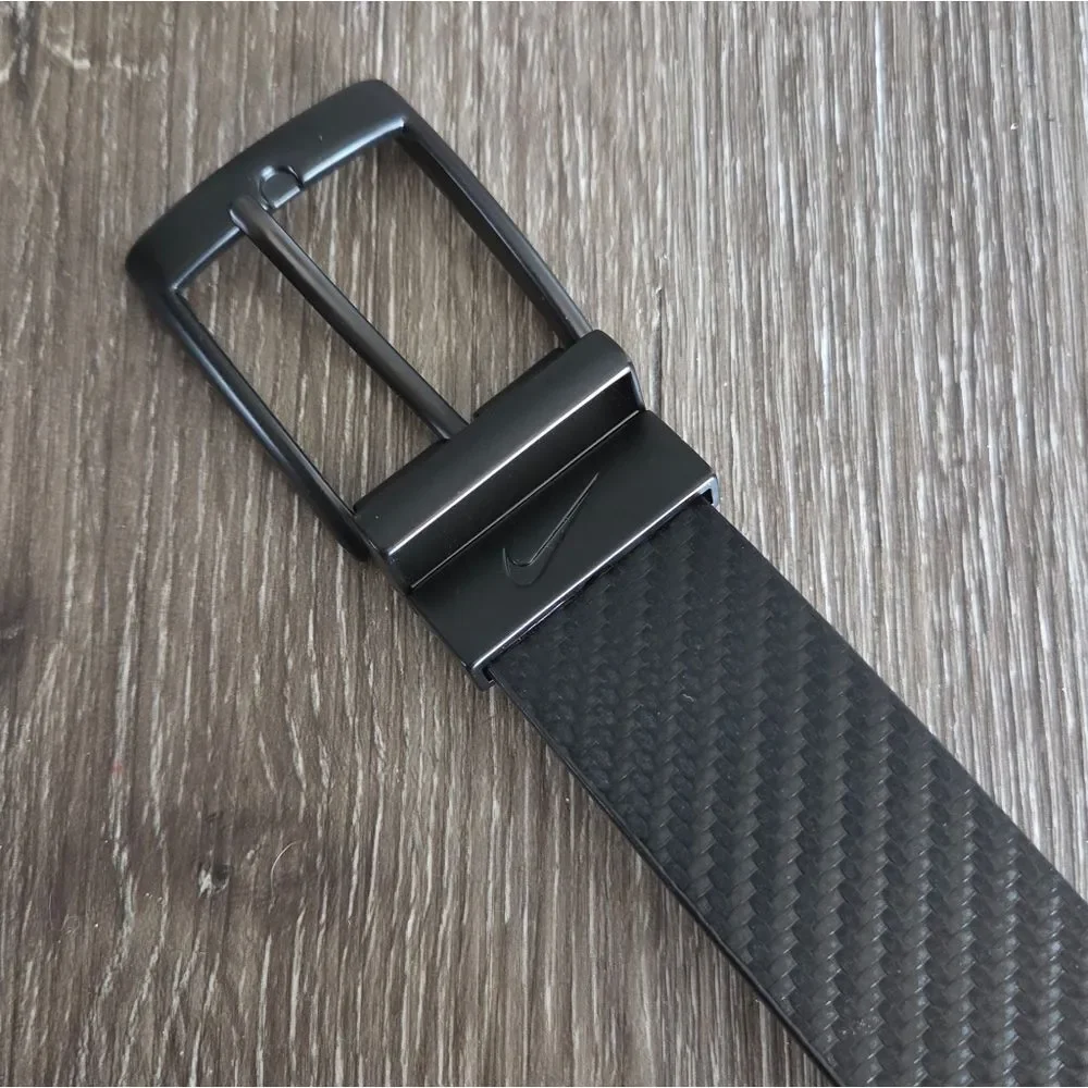 Nike Men's Carbon Fiber Textured Reversible Golf Belt 34